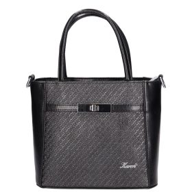 Karen 1736 fekete mintás rostbőr táska