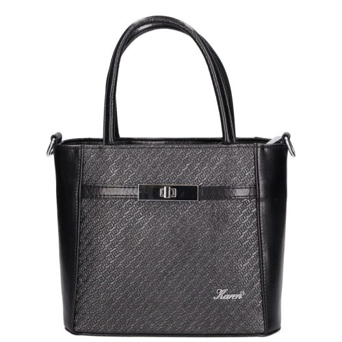 Karen 1736 fekete mintás rostbőr táska