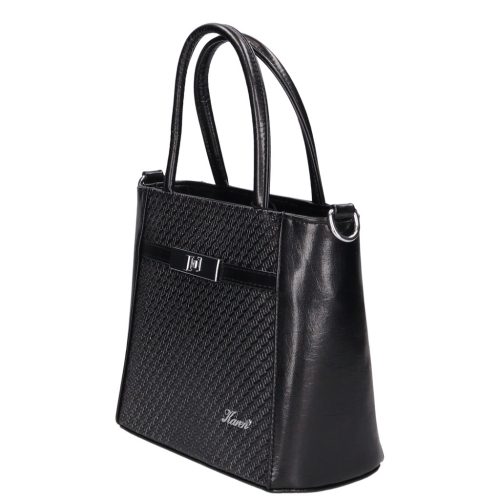 Karen 1736 fekete mintás rostbőr táska