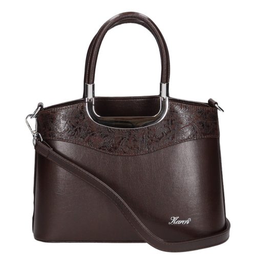 Karen 9158 bis barna virág rostbőr táska