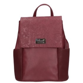 Karen 1698 bordó virág rostbőr táska