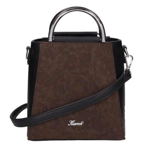 Karen 1680 fekete barna virág rostbőr táska