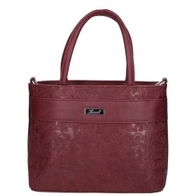 Karen 2518 bordó virág rostbőr táska