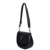 Karen 2382 fekete virág rostbőr táska