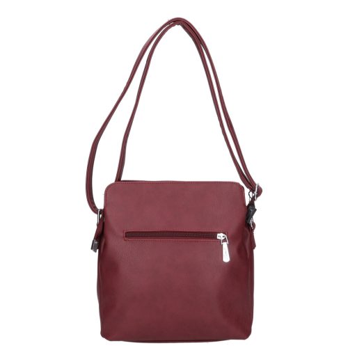 Karen D 214 bordó virág rostbőr táska