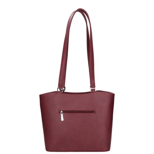 Karen 1693 bordó virág rostbőr táska