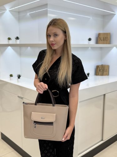 Karen 2511 barna virág rostbőr táska