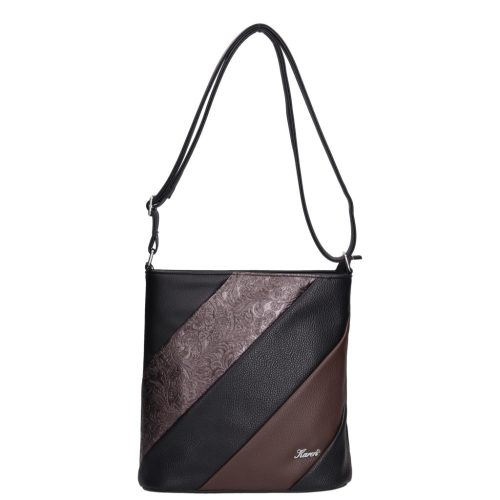 Karen 9481 fekete barna virág rostbőr női táska