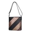 Karen 9481 fekete bronz virág rostbőr női táska