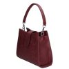 Karen 9529 bordó virág rostbőr női táska