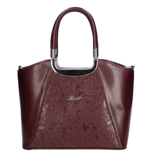 Karen 9251 bis bordó virág rostbőr női táska