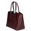 Karen 9251 bis bordó virág rostbőr női táska