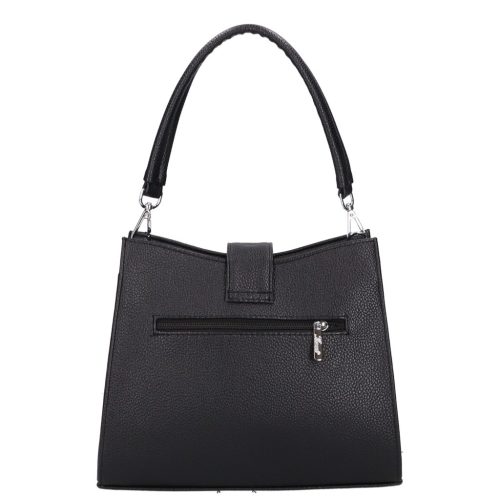 Karen 9529 fekete virág rostbőr táska