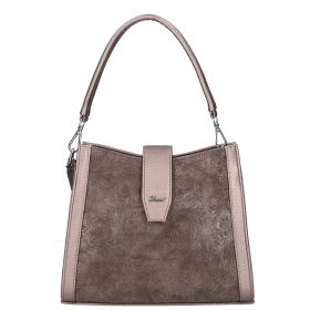 Karen 9529 bronz virág rostbőr táska