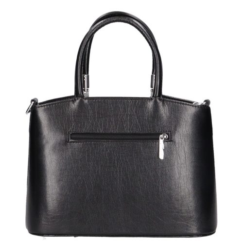 Karen 9158 bis fekete virág rostbőr táska