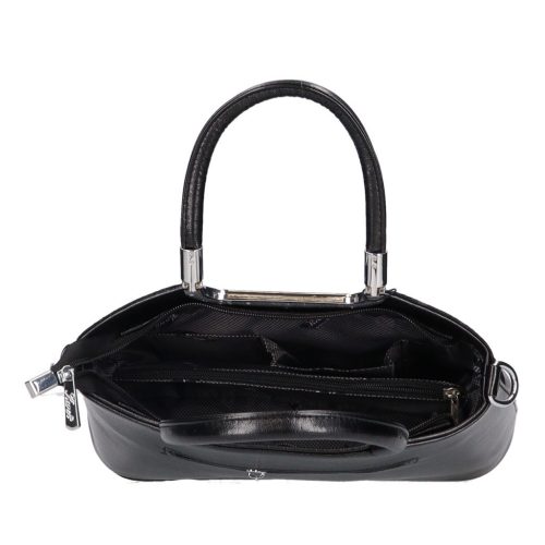 Karen 9158 bis fekete virág rostbőr táska