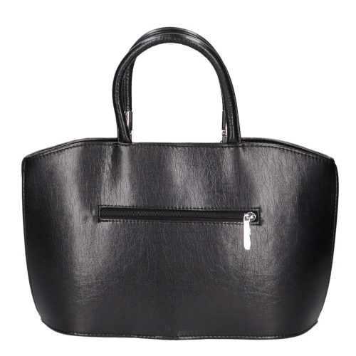 Karen 9079 bis fekete virág rostbőr táska