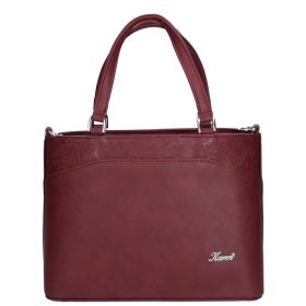 Karen D 448 bordó virág rostbőr női táska