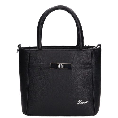 Karen 1736 fekete rostbőr női táska