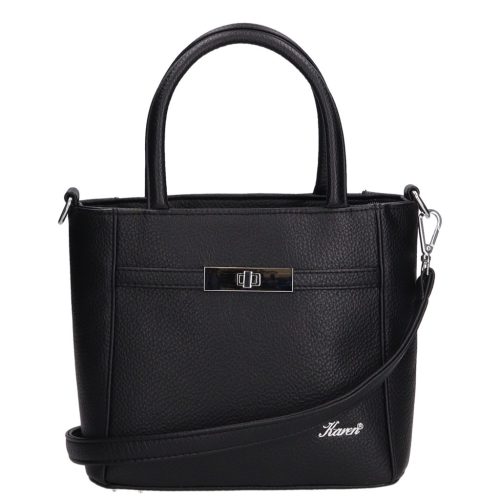 Karen 1736 fekete rostbőr női táska