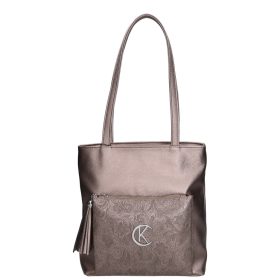 Karen 2519 bronz virág rostbőr női táska
