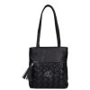 Karen 2519 fekete fonott rostbőr női táska