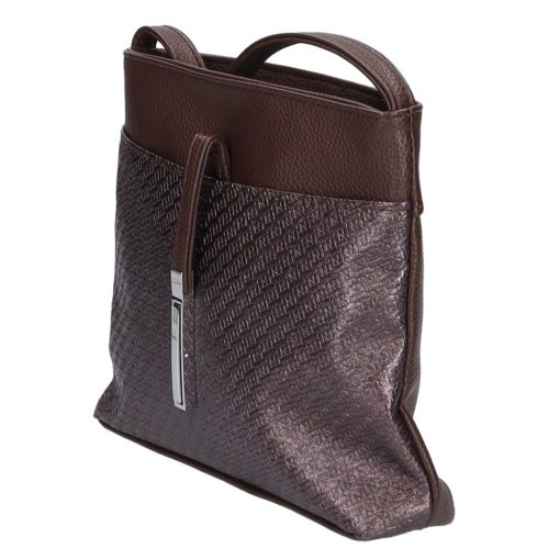 Karen D 099 barna rostbőr oldaltáska