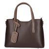 Olasz bőr 5136 barna kávé kézitáska