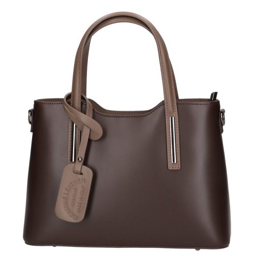 Olasz bőr 5136 barna kávé kézitáska