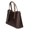 Olasz bőr 5136 barna kávé kézitáska