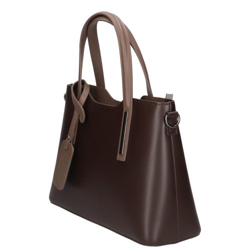 Olasz bőr 5136 barna kávé kézitáska