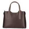 Olasz bőr 5136 barna kávé kézitáska