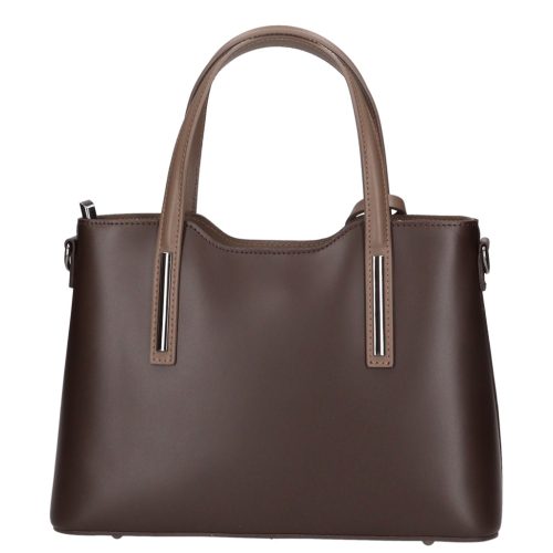 Olasz bőr 5136 barna kávé kézitáska