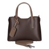 Olasz bőr 5136 barna kávé kézitáska