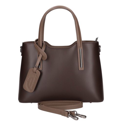 Olasz bőr 5136 barna kávé kézitáska