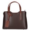 Olasz bőr 5136 barna konyak kézitáska