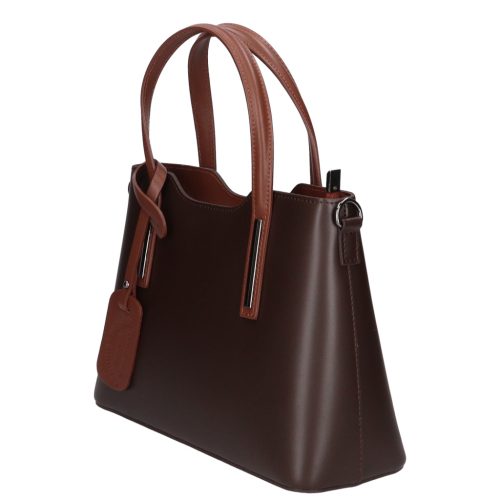 Olasz bőr 5136 barna konyak kézitáska