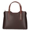 Olasz bőr 5136 barna konyak kézitáska
