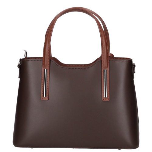 Olasz bőr 5136 barna konyak kézitáska