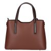 Olasz bőr 5136 konyak barna kézitáska