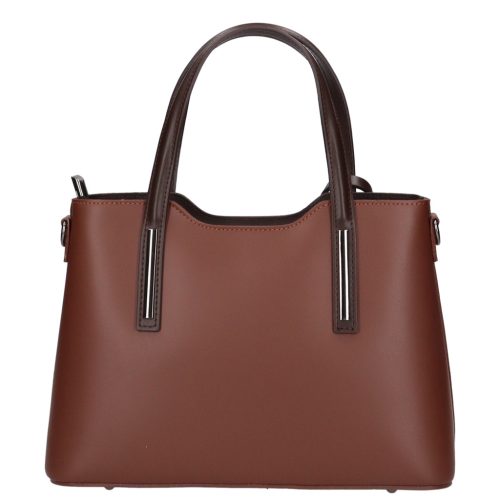 Olasz bőr 5136 konyak barna kézitáska