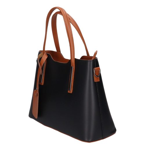 Olasz bőr 5136 fekete csau kézitáska