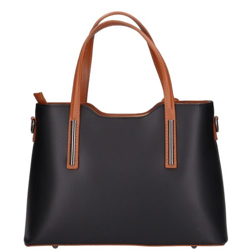 Olasz bőr 5136 fekete csau kézitáska