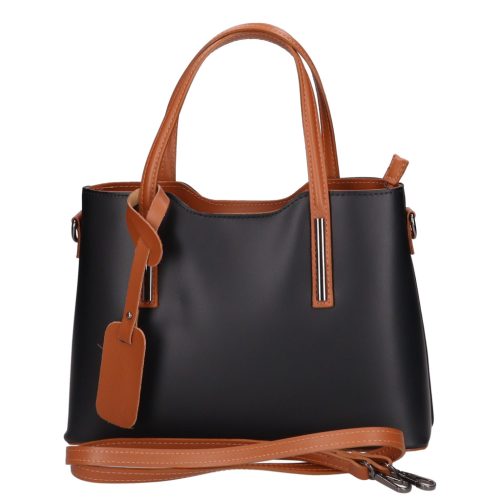 Olasz bőr 5136 fekete csau kézitáska