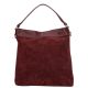 Olasz bőr 14535 bordó velúr válltáska