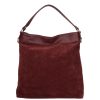 Olasz bőr 14535 bordó velúr válltáska