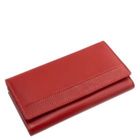   La Scala SBL155 piros hátul kártyatartós bőr női pénztárca