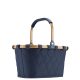 Reisenthel BN4111 carrybag XS frame rhombus midnight gold kicsi bevásárló kosár