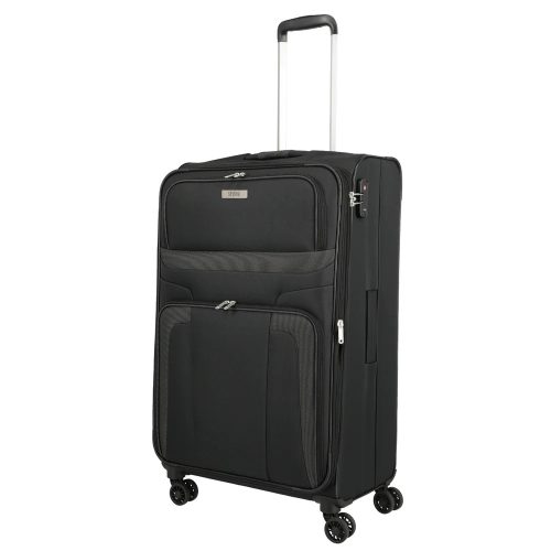 Travelite Orlando L 4w Fekete nagy méretű bőrönd