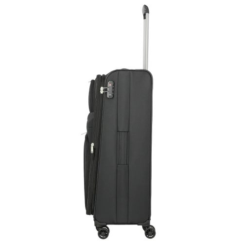 Travelite Orlando L 4w Fekete nagy méretű bőrönd